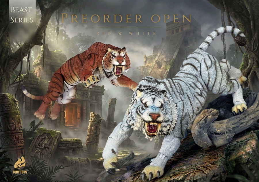 (Pre-order) FURY TOYS Beast Series Maya Temple Tiger Ember Fang / Frost Claw FT01/02/03/04 1/12 Action Figure