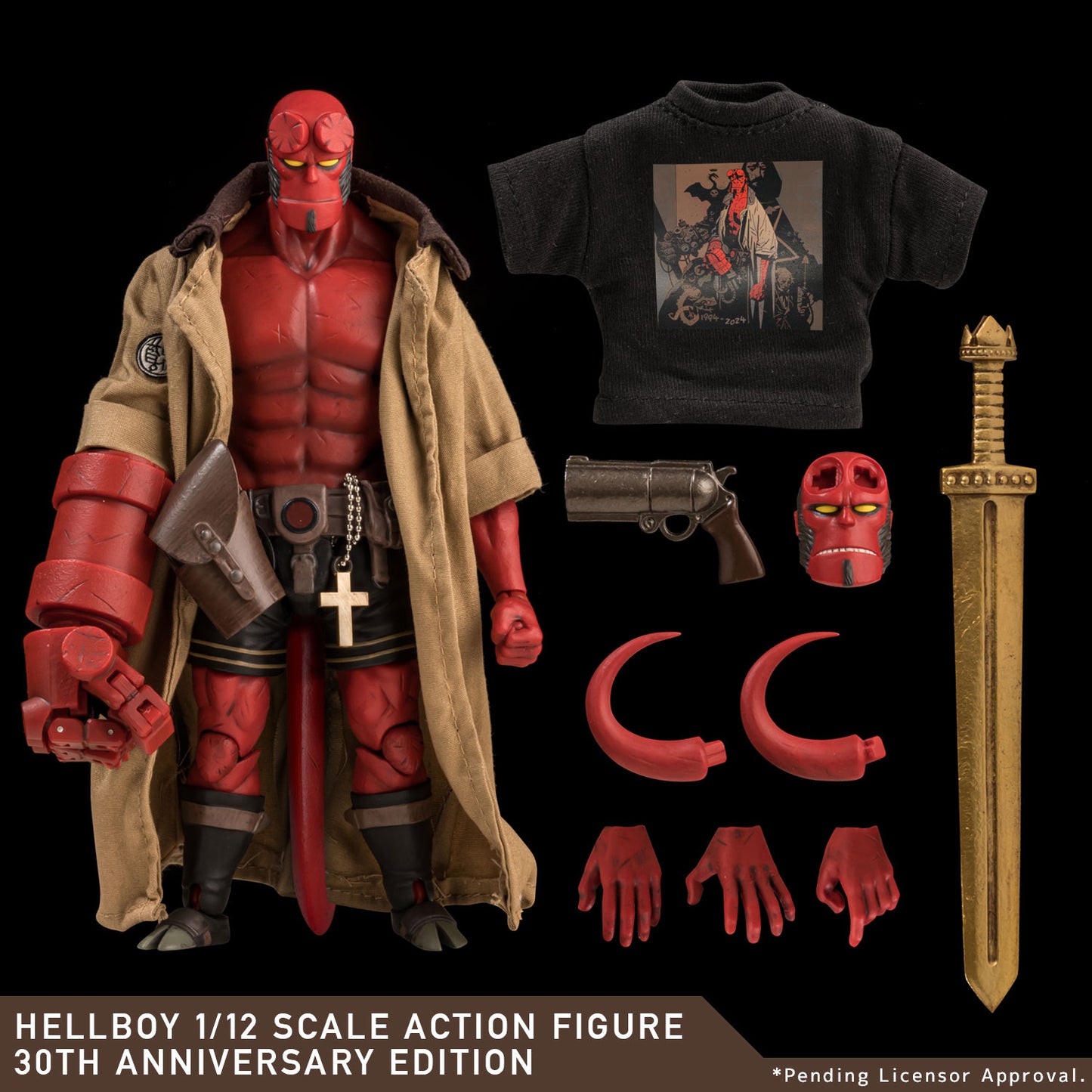 Hellboy 30th Anniversary Hellboy 1/12 Scale Action Figure 1000TOYS