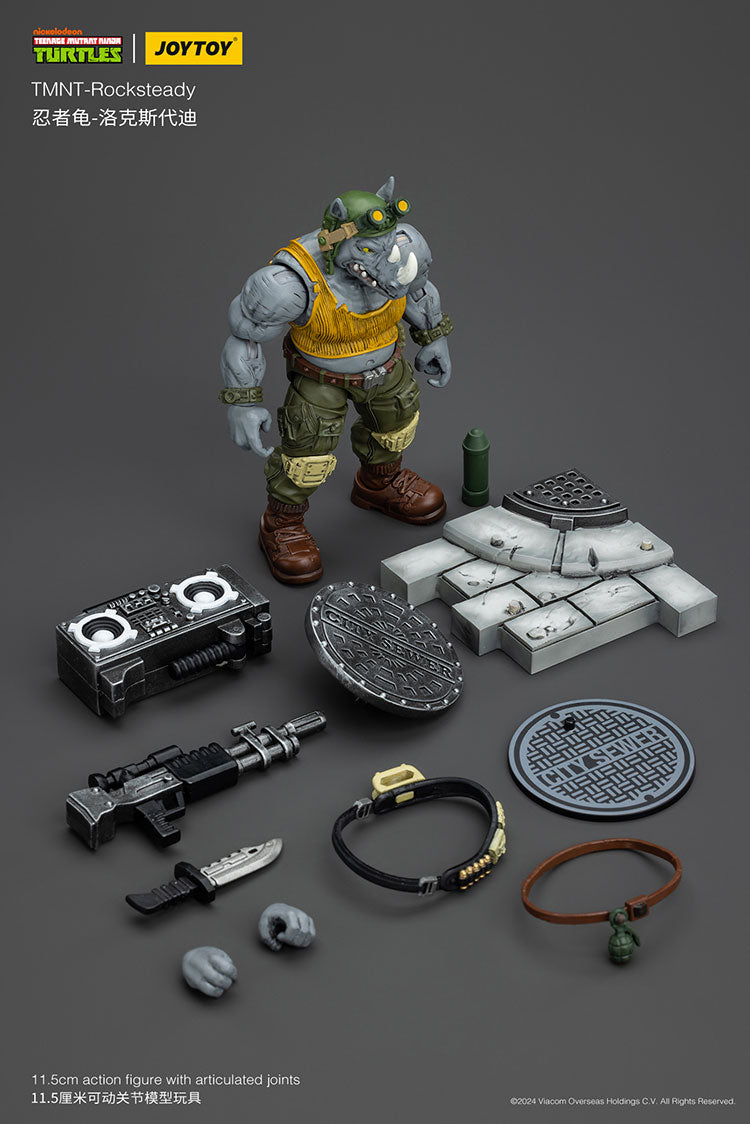 Joy Toy JT8469 Teenage Mutant Ninja Turtles TMNT Rocksteady 1/18 Action Figure