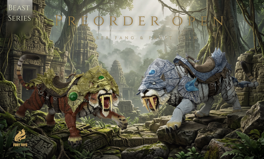 (Pre-order) FURY TOYS Beast Series Maya Temple Tiger Ember Fang / Frost Claw FT01/02/03/04 1/12 Action Figure