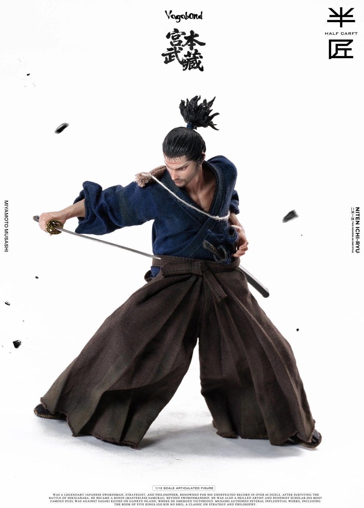 (Pre-order) Half Craft Studio Musashi Miyamoto (Vagabond) 1/12 Scale Action Figure