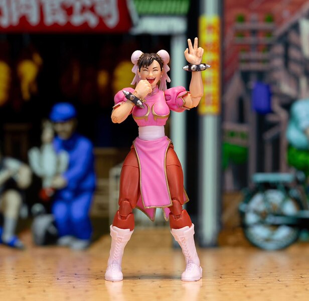 Jada Toys SDCC 2024 Ultra Street Fighter II Chun-Li (Player 2 - Pink) Deluxe Set