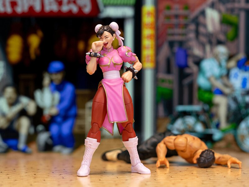 Jada Toys SDCC 2024 Ultra Street Fighter II Chun-Li (Player 2 - Pink) Deluxe Set