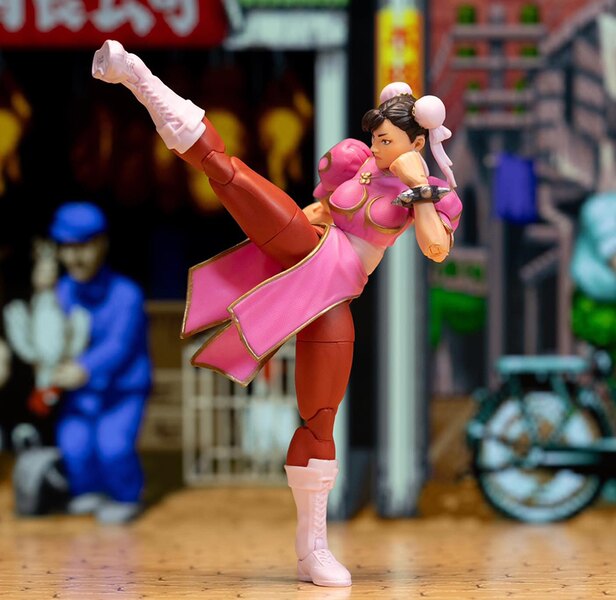 Jada Toys SDCC 2024 Ultra Street Fighter II Chun-Li (Player 2 - Pink) Deluxe Set