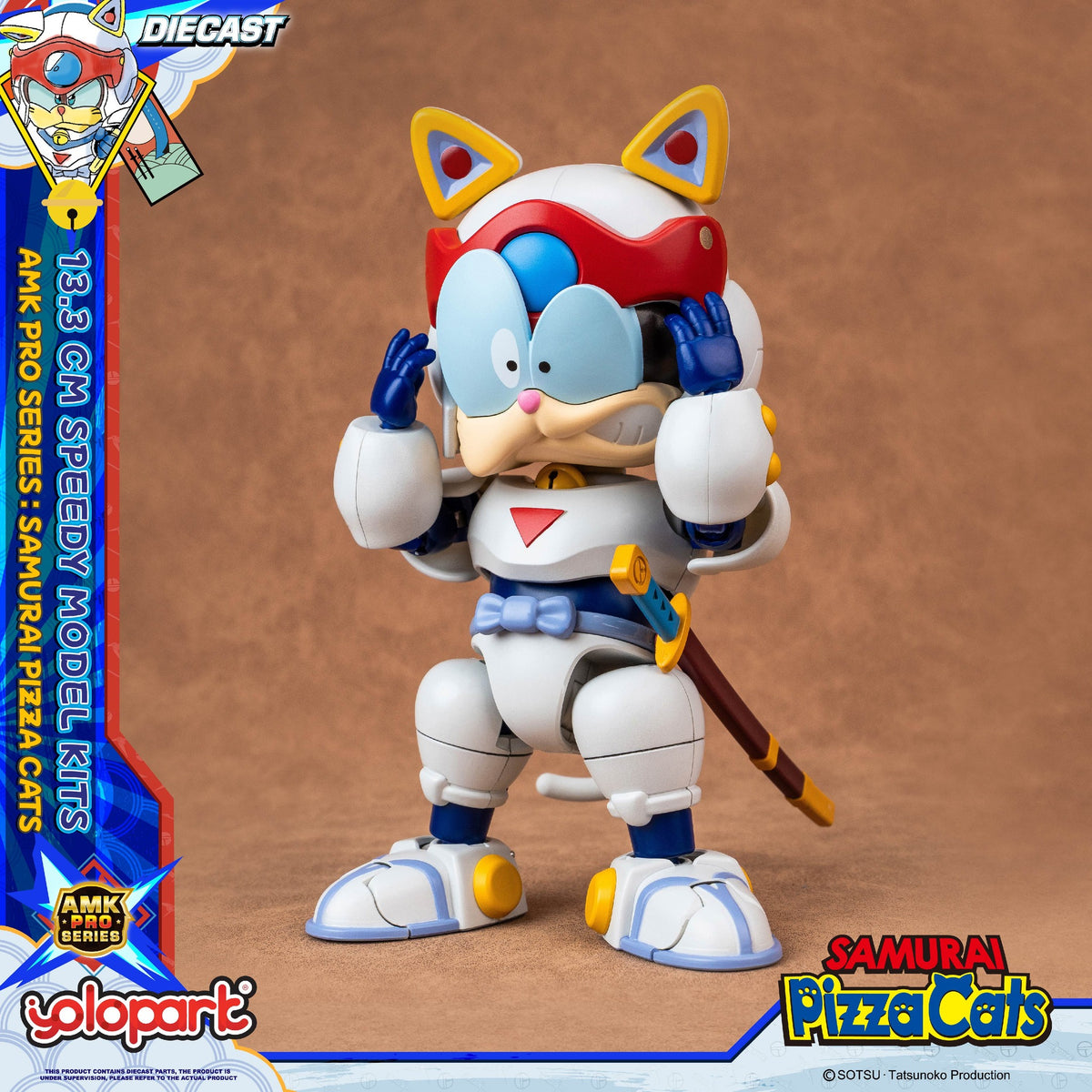 YoloPark AMK Pro Series Samurai Pizza Cats Speedy 1/12 Model Kit