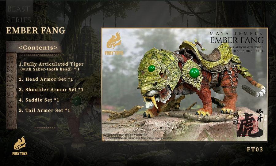 (Pre-order) FURY TOYS Beast Series Maya Temple Tiger Ember Fang / Frost Claw FT01/02/03/04 1/12 Action Figure