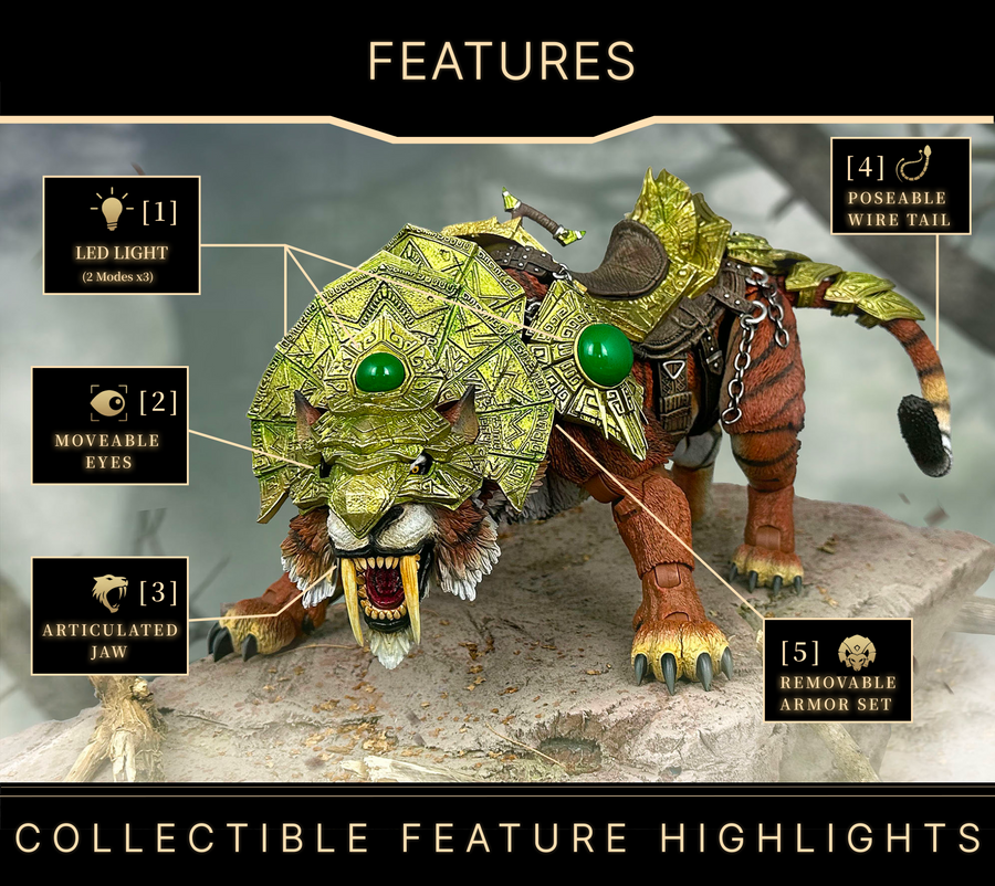 (Pre-order) FURY TOYS Beast Series Maya Temple Tiger Ember Fang / Frost Claw FT01/02/03/04 1/12 Action Figure