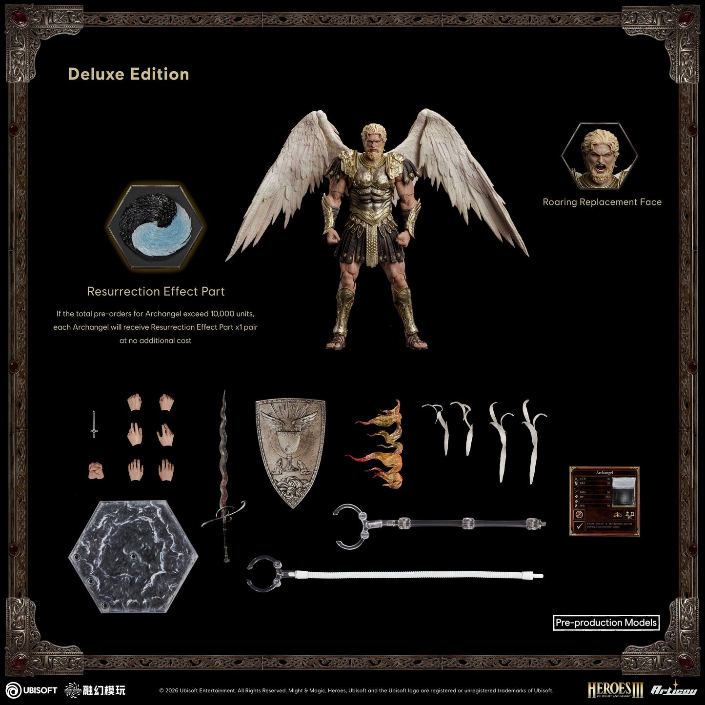 Fusion Fantasy Heroes of Might and Magic III Archangel Deluxe Ver 1/12 Box Content