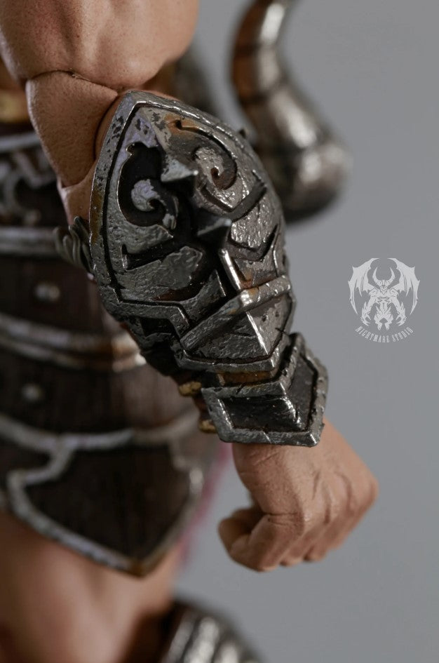 Barbarian berserker Action Figure, 1/12 scale size approx.18cm. By Nightmare Studio.
