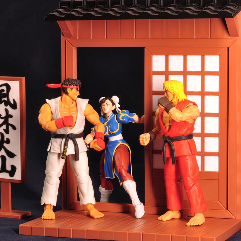 3D Printed Movable Japanese Sliding Door Diorama – 1/12 Scale | Shoji Style Backdrop