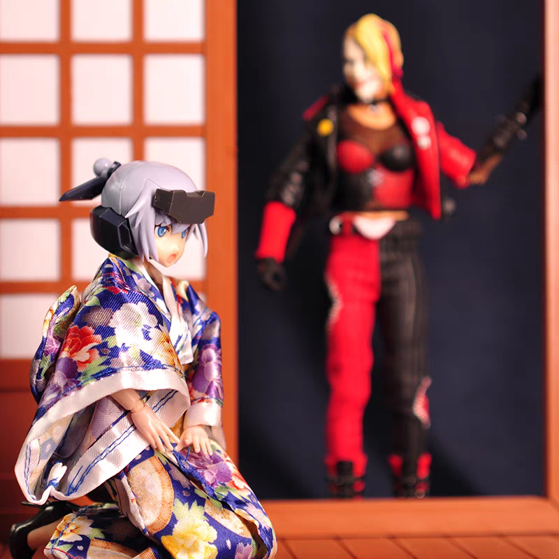 3D Printed Movable Japanese Sliding Door Diorama – 1/12 Scale | Shoji Style Backdrop