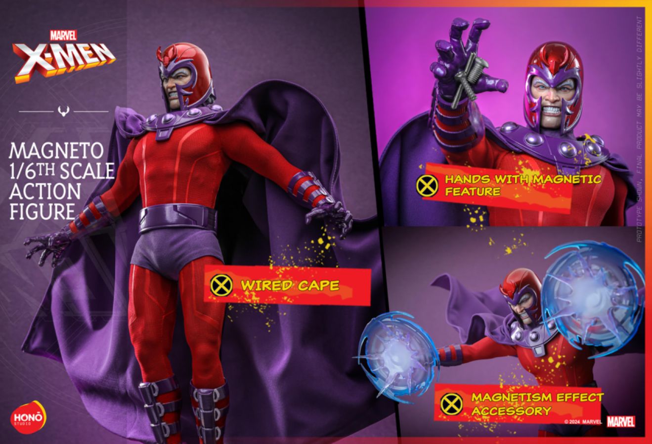 HONŌ STUDIO Magneto 1/6 Scale Action Figure – Classic X-Men Comic Version – Available at Sugoi Collectible NZ & AUS