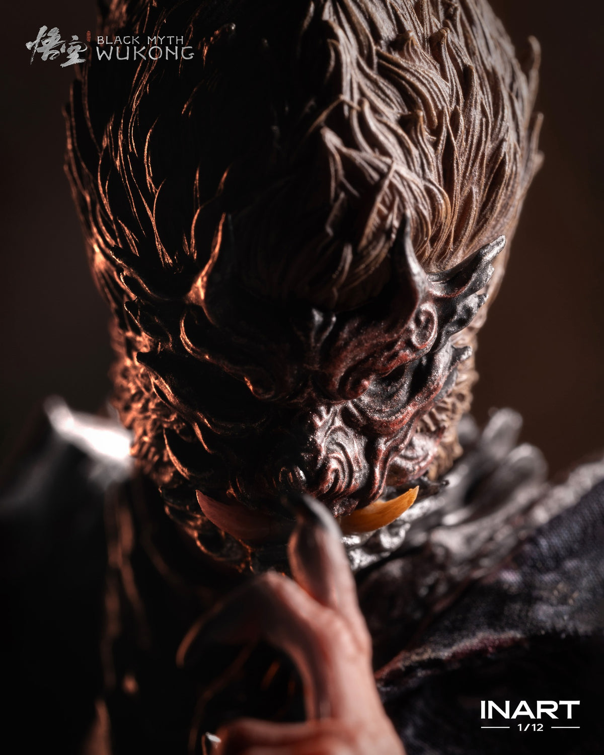 INART x Game Science Black Myth Wukong The Destined One Deluxe Version 1/12 Scale Action Figure with bronze armor and staff