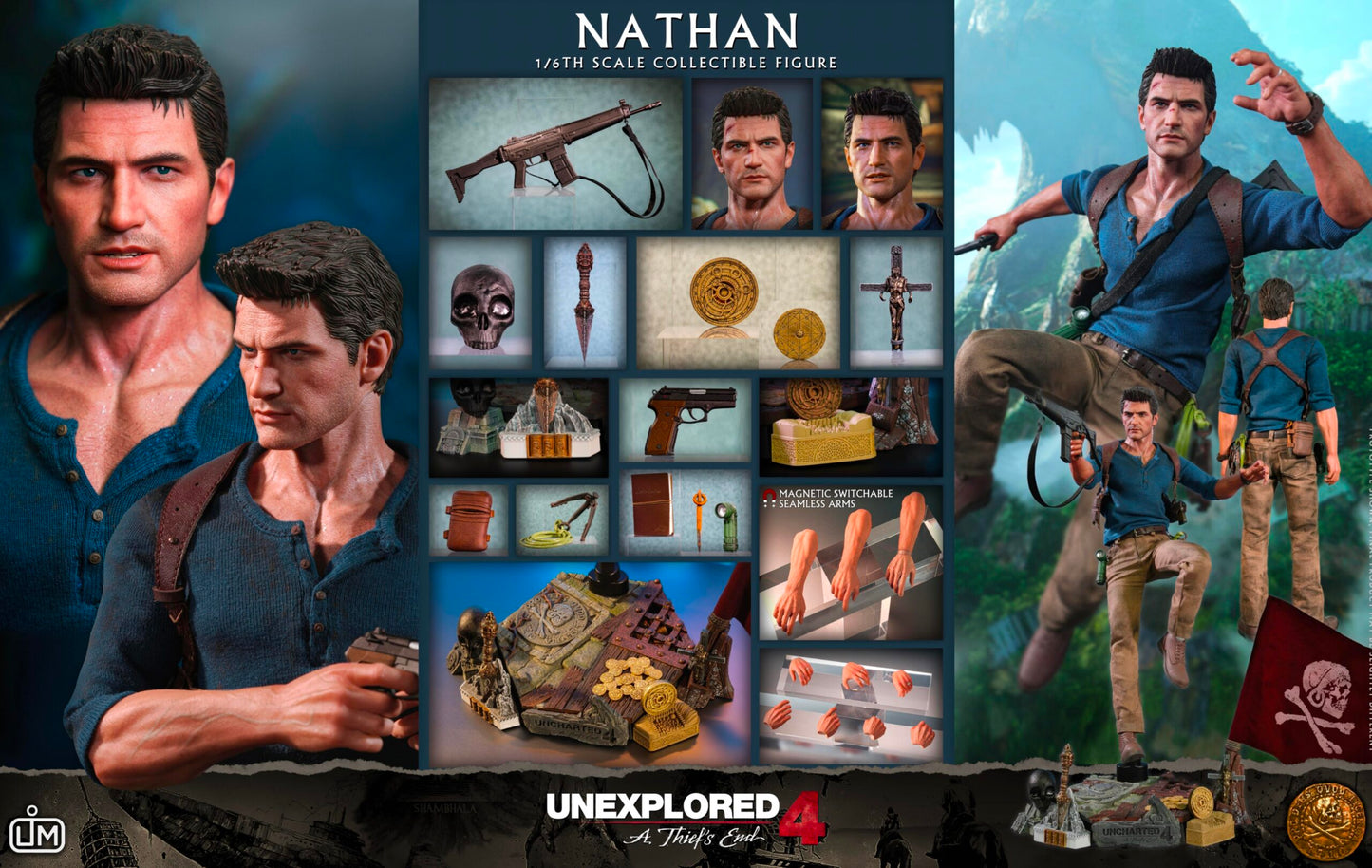 LIMTOYS – Nathan Drake 1/6 Scale Collectible Figure (Uncharted 4) Videogame
