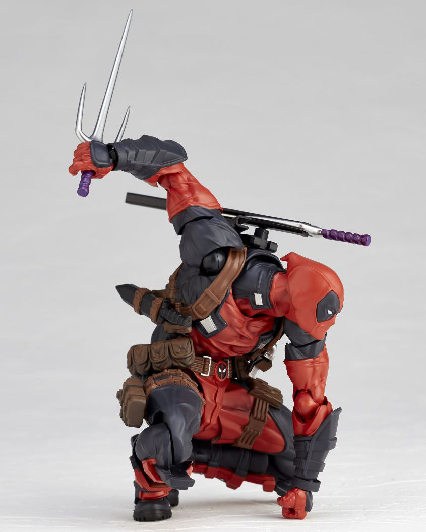 Kaiyodo Marvel Amazing Yamaguchi Revoltech Deadpool 2.5 Action Figure with BONUS