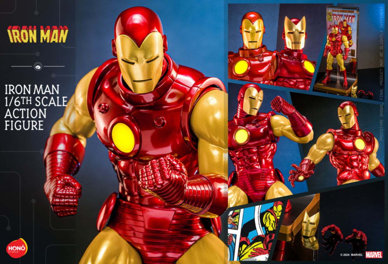 Marvel Comics Classic Iron Man 1/6 Scale Figure Hono Studio Hot Toys collectible figure