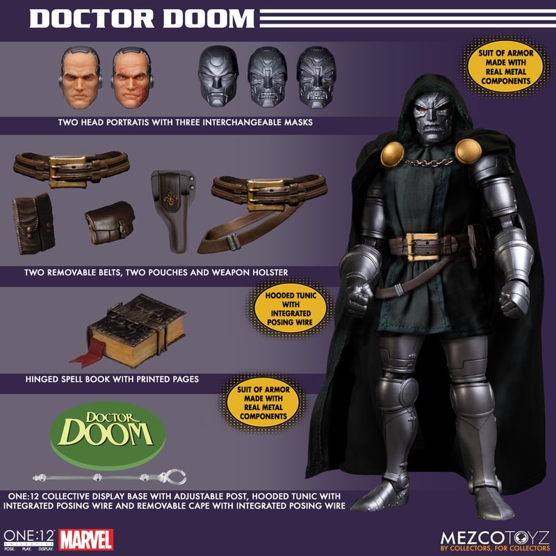 (Pre-order) Mezco One:12 Collective Doctor Doom 1/12 Action Figure – Reissue