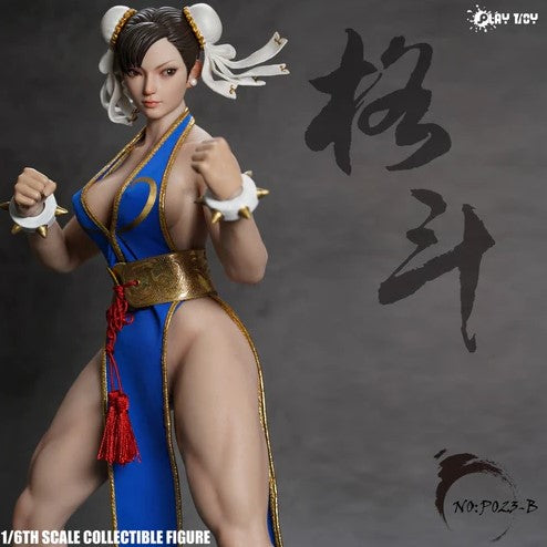 Playtoy P023B Chun-Li 2.0 Blue 1/12 Action Figure – Street Fighter