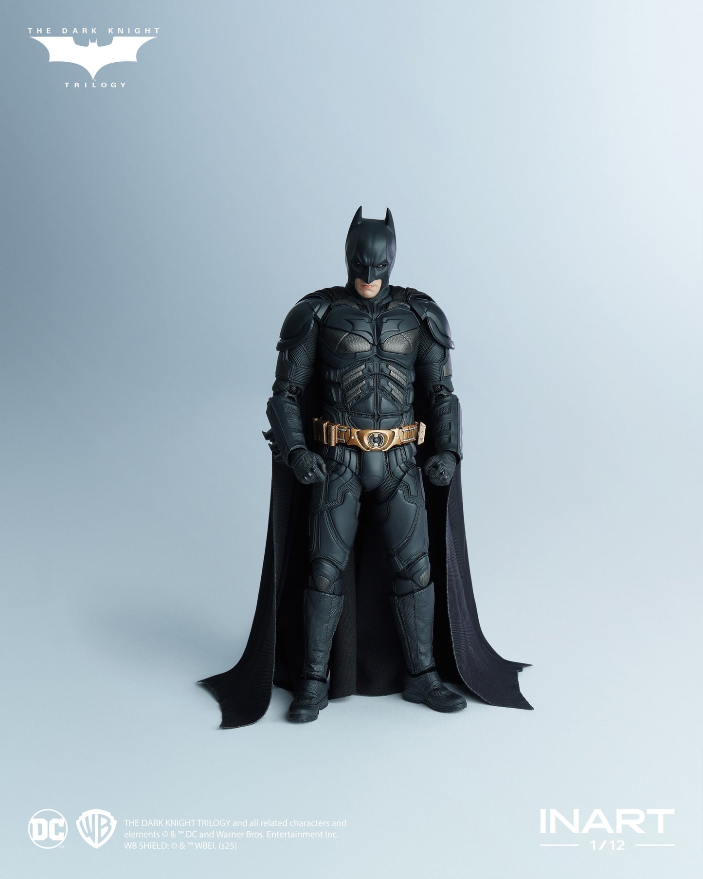 INART 1/12 Batman The Dark Knight deluxe action figure with accessories and diorama base