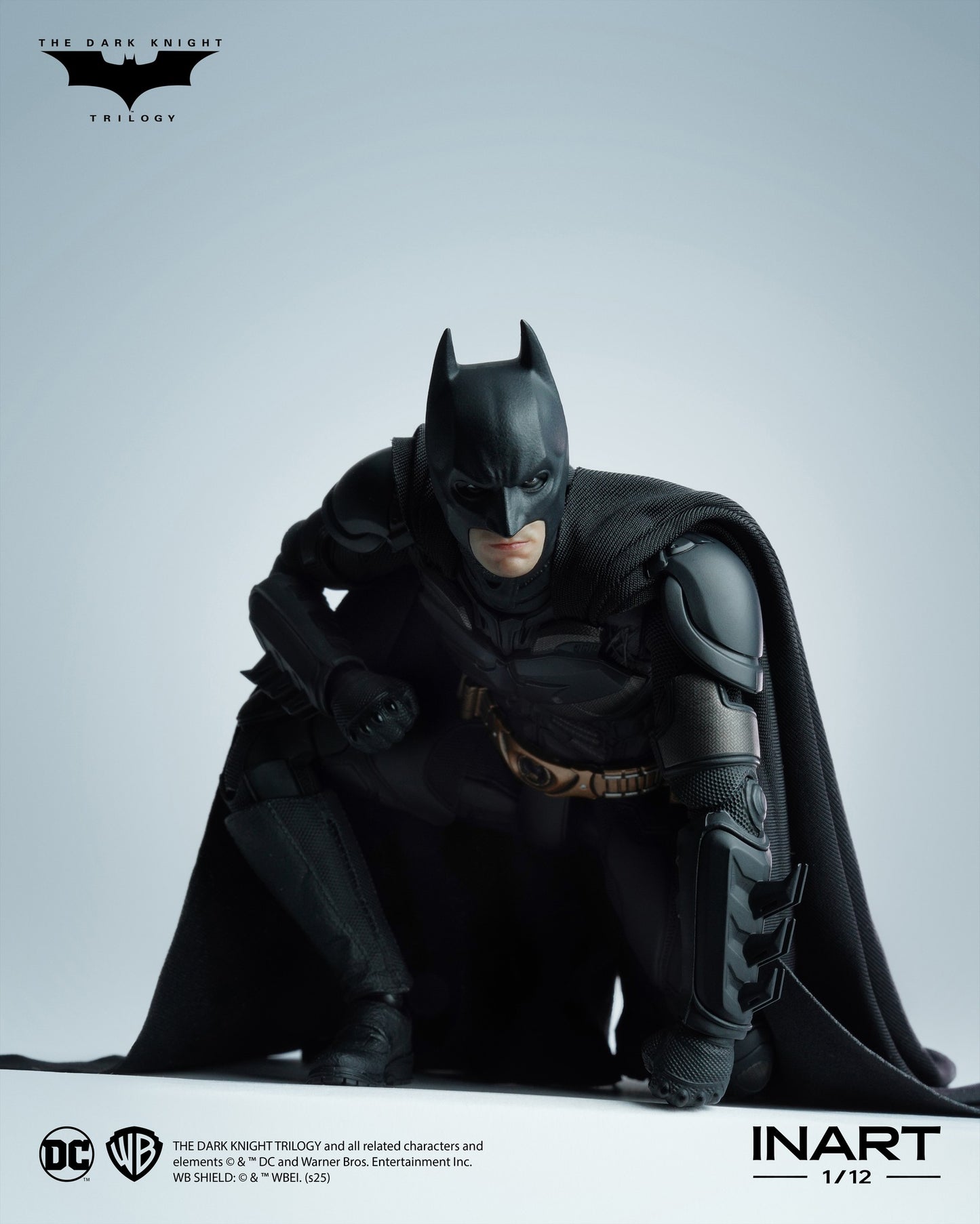 INART 1/12 Batman The Dark Knight deluxe action figure with accessories and diorama base