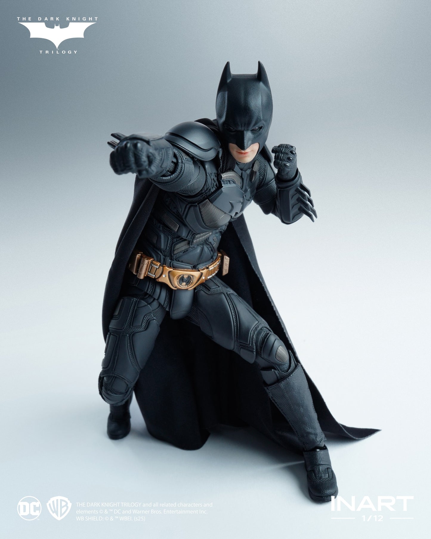 INART 1/12 Batman The Dark Knight deluxe action figure with accessories and diorama base