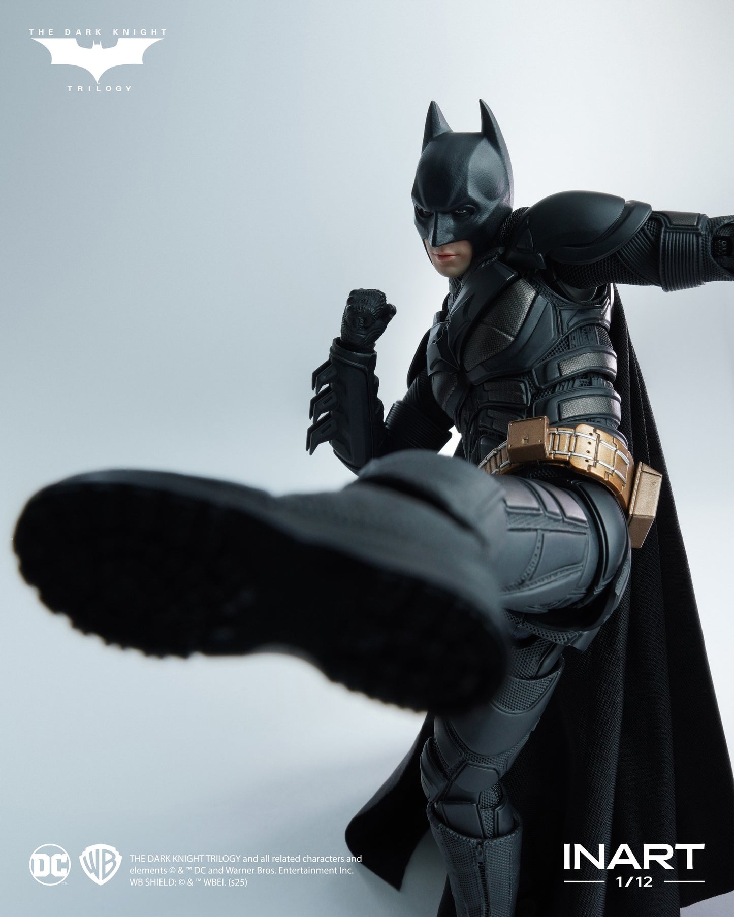 INART 1/12 Batman The Dark Knight deluxe action figure with accessories and diorama base