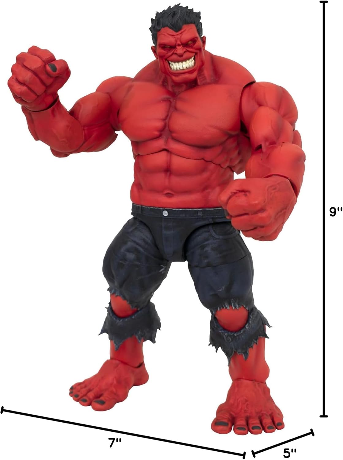 Diamond Select Toys Marvel Select Red Hulk 9-Inch Action Figure (Red)