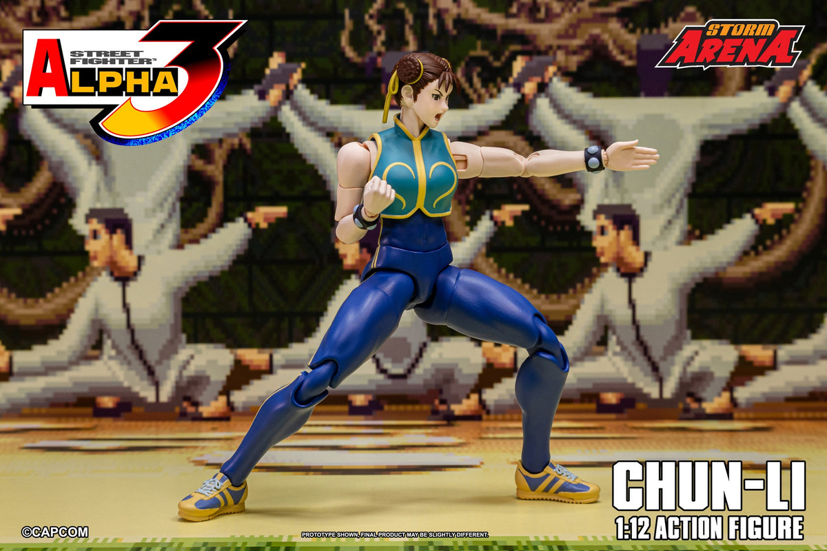 Storm Collectibles Chun-Li 1/12 Action Figure from Street Fighter Alpha 3 with Hundred-Crack Kick effect – Sugoi Collectible NZ Australia