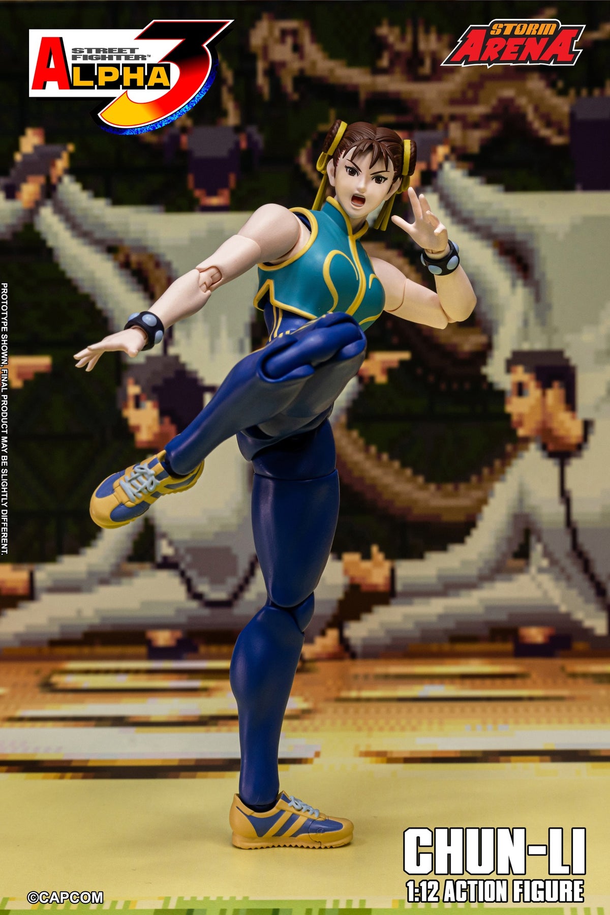 Storm Collectibles Chun-Li 1/12 Action Figure from Street Fighter Alpha 3 with Hundred-Crack Kick effect – Sugoi Collectible NZ Australia