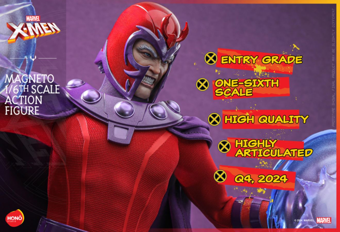 HONŌ STUDIO Magneto 1/6 Scale Action Figure – Classic X-Men Comic Version – Available at Sugoi Collectible NZ & AUS