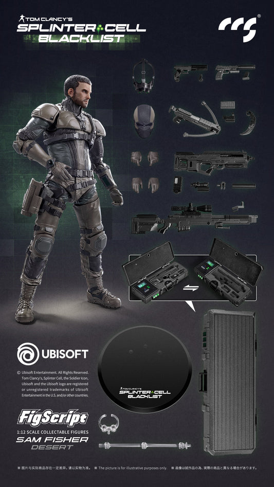 CCSToys FigScript Splinter Cell Blacklist Sam Fisher Desert Version 1/12 action figure – included accessories – SugoiCollectible New Zealand