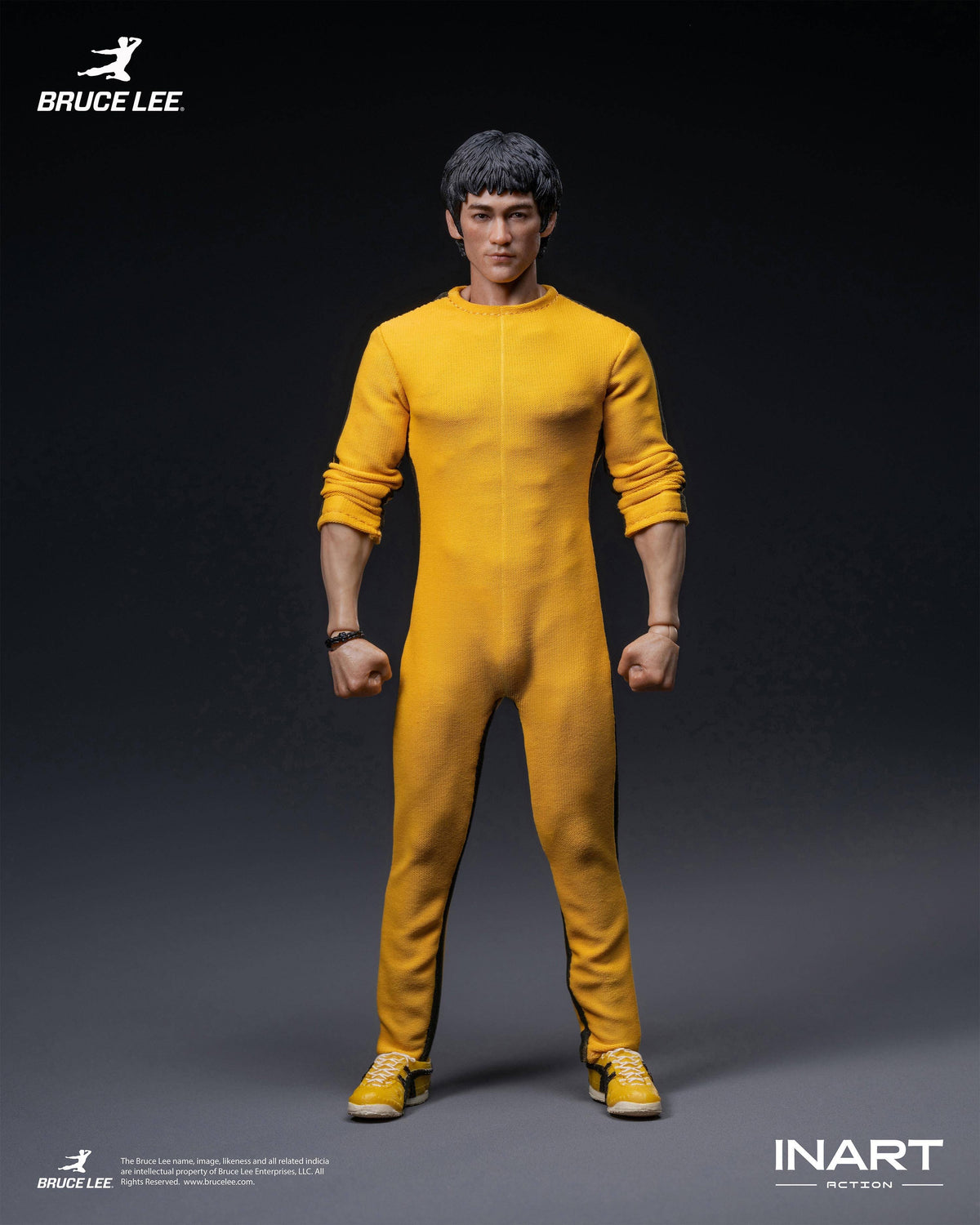 (Pre-Order) INART Bruce Lee Yellow Jumpsuit 1/12 Scale Action Figure