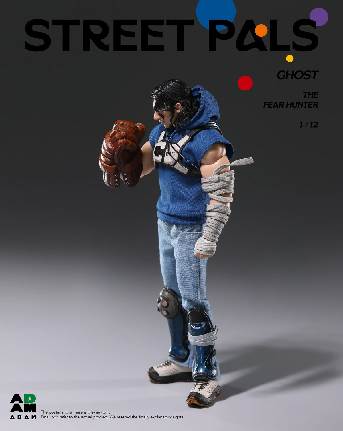 (Pre-order) ADAM STREET PALS Series 1/12 GHOST "FEAR HUNTER" Action Figure (ADS-001)
