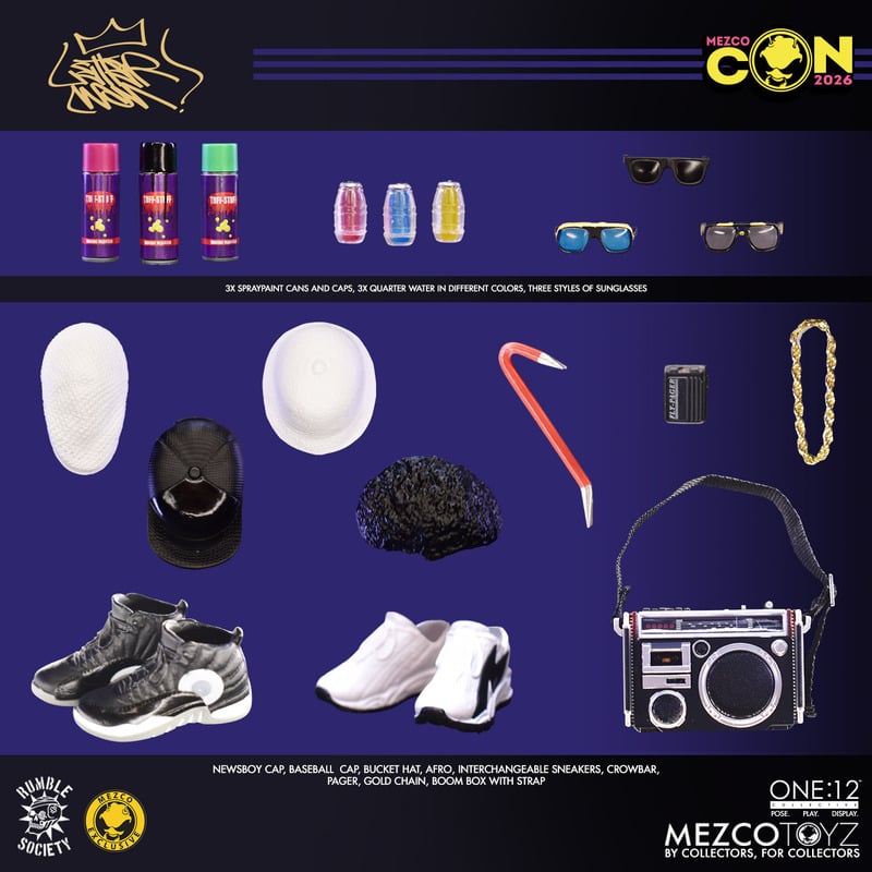 Mezco One:12 Collective Hoodz Letterman Throwback Edition action figure – view 11 – SugoiCollectible New Zealand