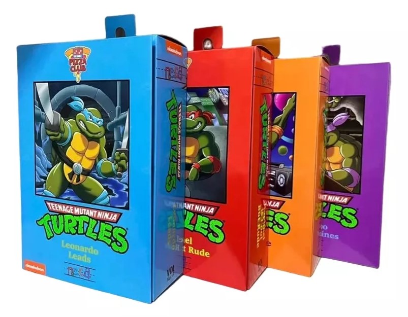 NECA Teenage Mutant Ninja Turtles Cartoon Ultimate Pizza Club VHS Action Figure