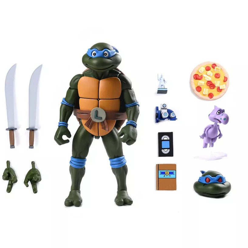 NECA Teenage Mutant Ninja Turtles Cartoon Ultimate Pizza Club VHS Action Figure