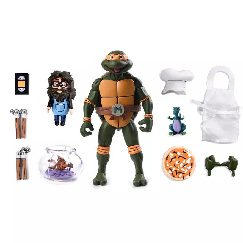 NECA Teenage Mutant Ninja Turtles Cartoon Ultimate Pizza Club VHS Action Figure