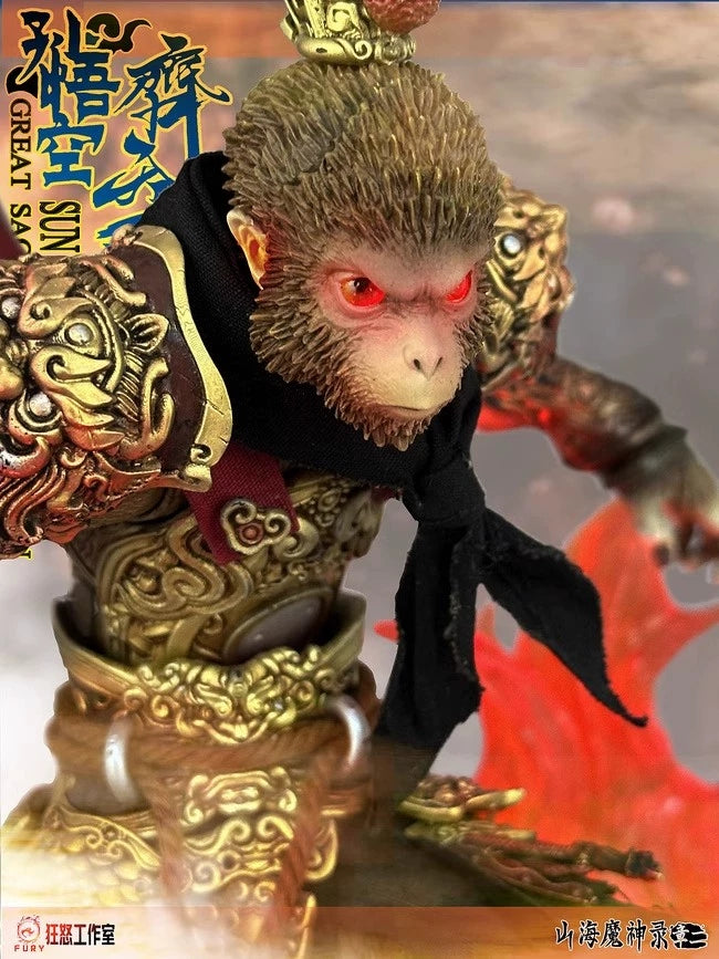 Fury Toys Wukong Battle-Damaged 1/12 Scale Action Figure with Little Monkey