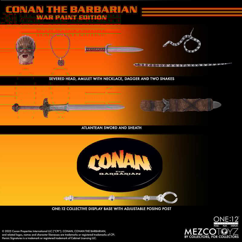 Pre-order: Conan The Barbarian (1982) – War Paint Edition Mezco One:12 Collective – 1/12 Scale Action Figure