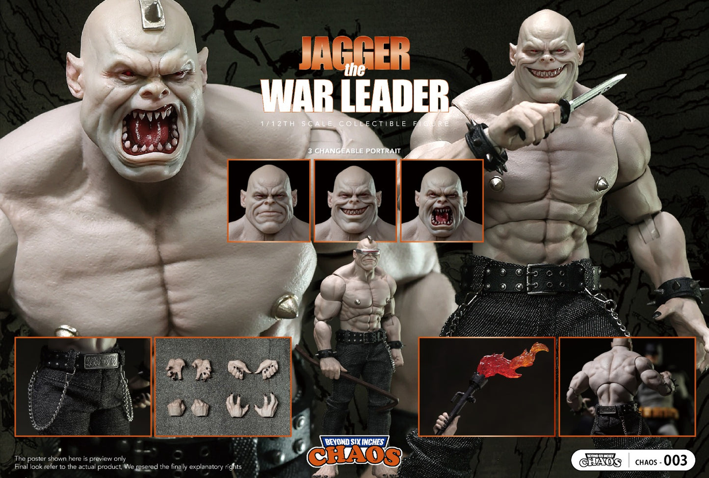 CHAOS CHA-003 Jagger The War Leader 1/12 Action Figure
