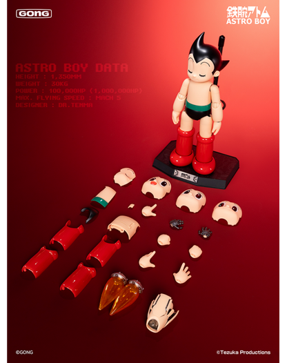 GONG Studio Astro Boy Metal Action Series 1/12 scale action figure with alloy frame and LED features Box content
