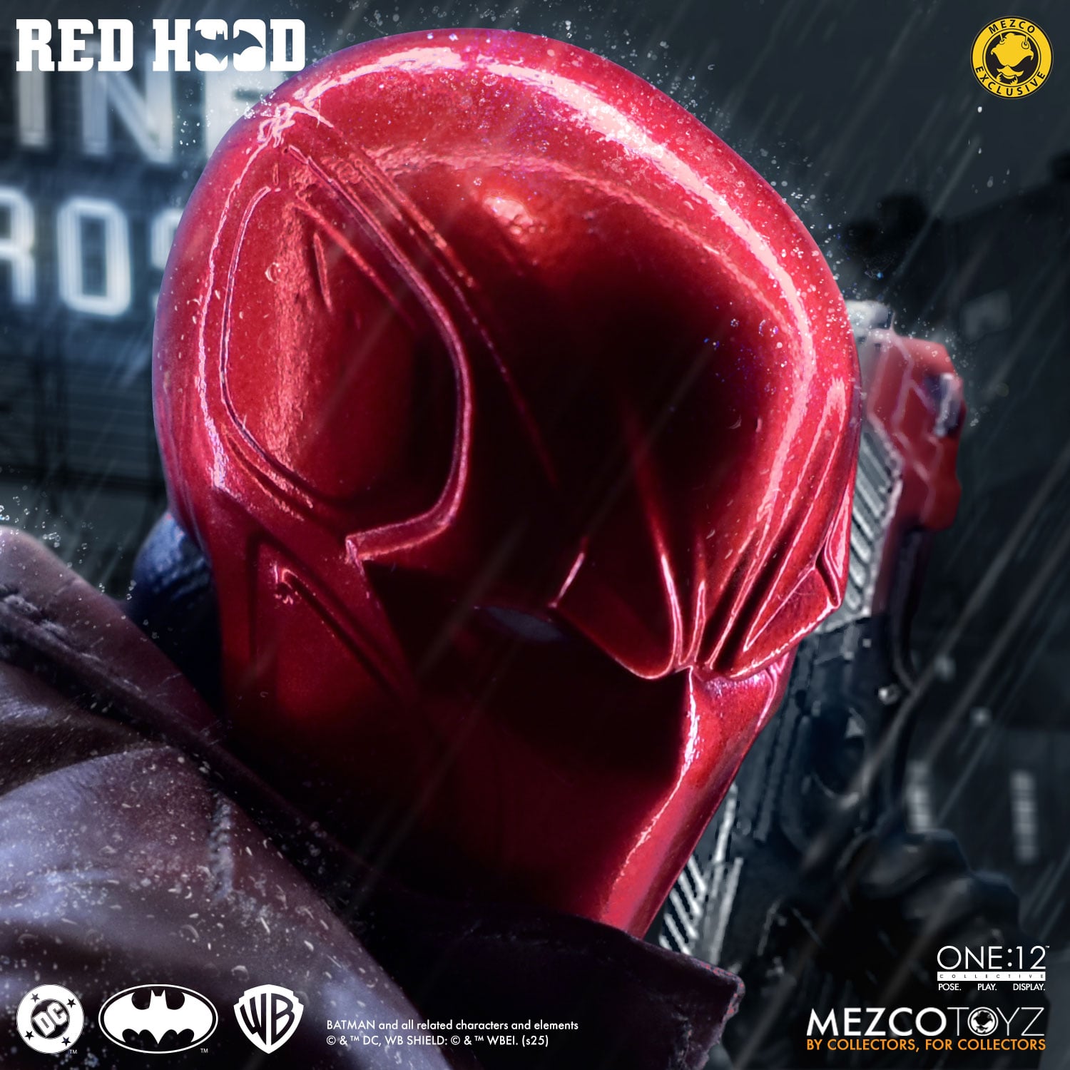 Mezco One 12 Collective Red Hood 1/12 scale DC Comics action figure with weapons and interchangeable heads