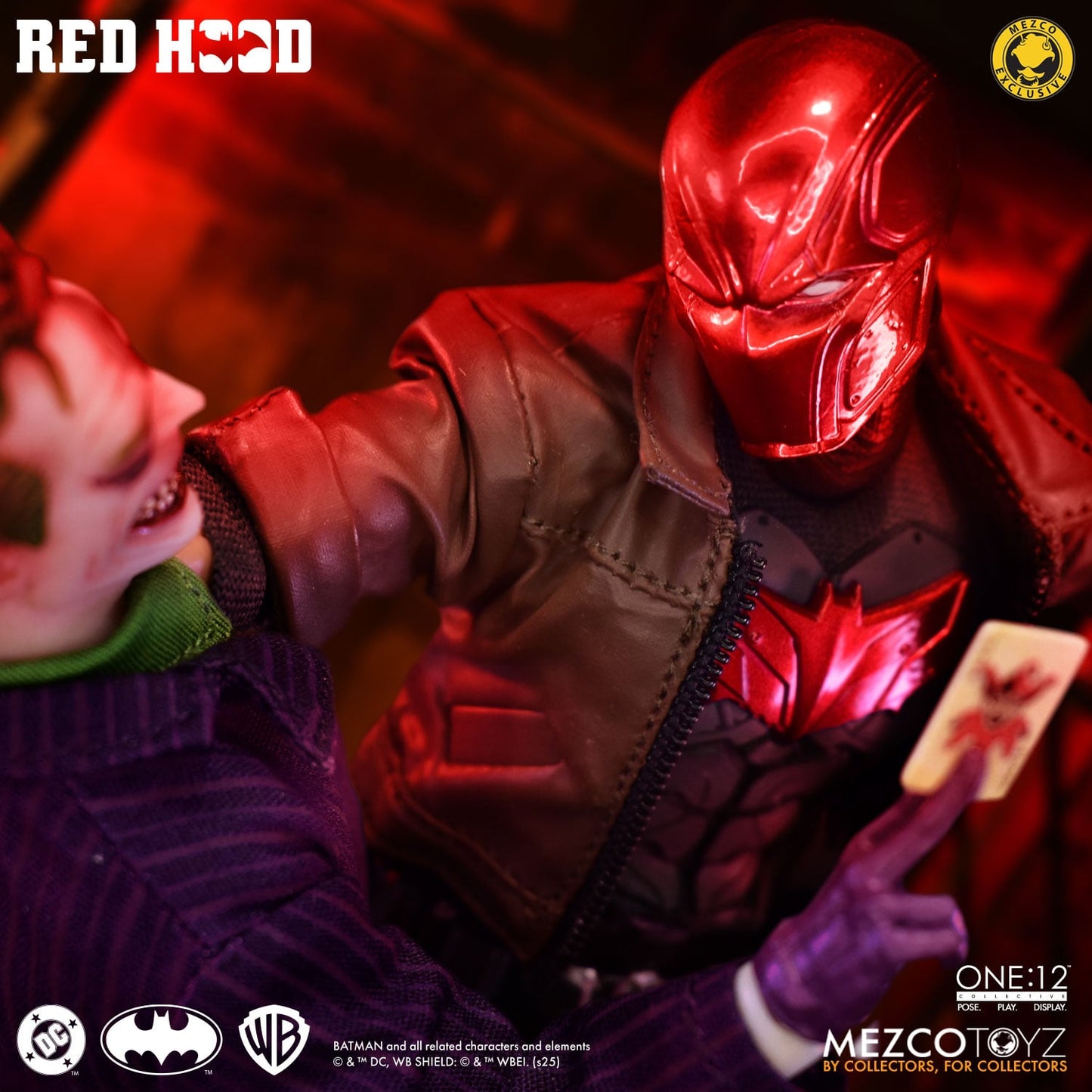 Mezco One 12 Collective Red Hood 1/12 scale DC Comics action figure with weapons and interchangeable heads