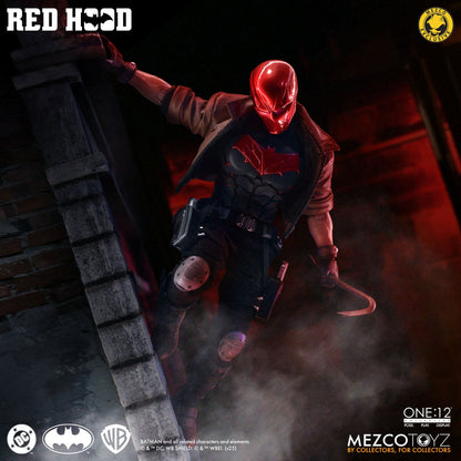Mezco One 12 Collective Red Hood 1/12 scale DC Comics action figure with weapons and interchangeable heads
