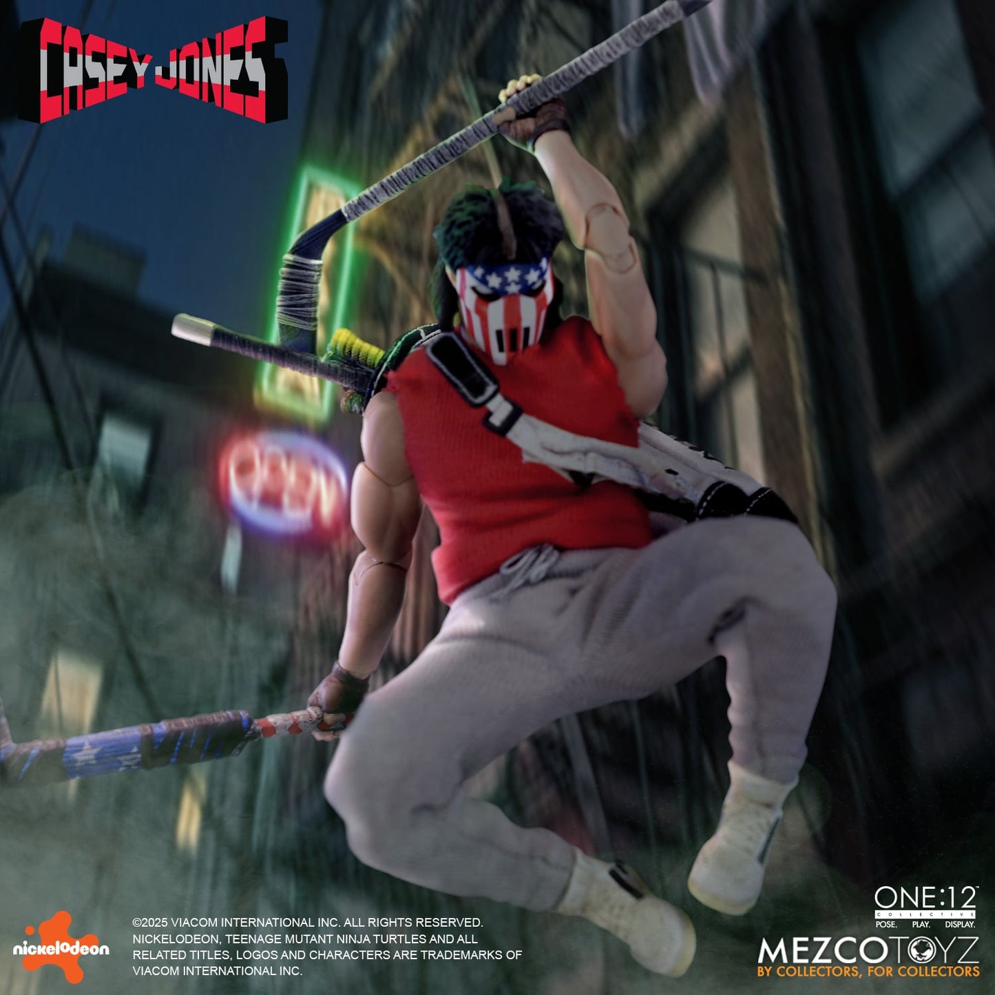 ezco One:12 Collective Casey Jones 1/12 scale action figure with accessories and display base