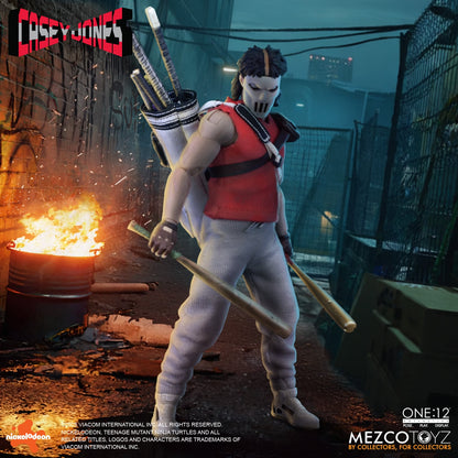 Mezco One:12 Collective Casey Jones 1/12 scale action figure with accessories and display base