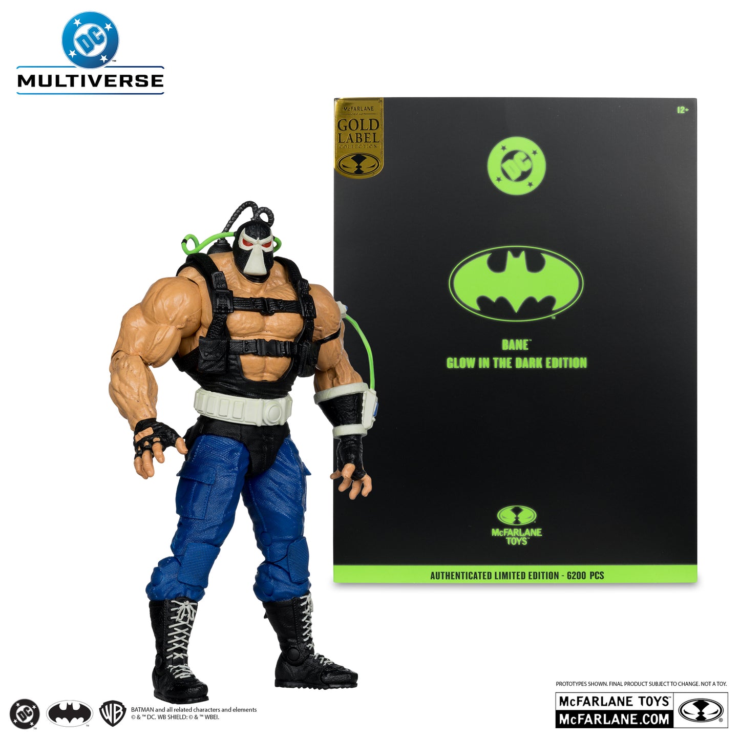 McFarlane Toys DC Multiverse Bane (Glow in the Dark Edition) Action Figure – Gold Label