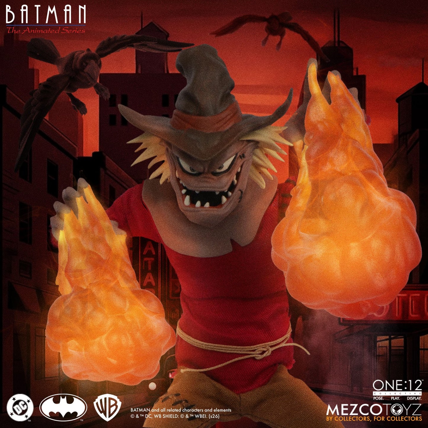 Mezco One 12 Collective Batman The Animated Series Scarecrow 1/12 Scale Action Figure
