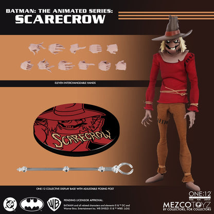 Mezco One 12 Collective Batman The Animated Series Scarecrow 1/12 Scale Action Figure Box content