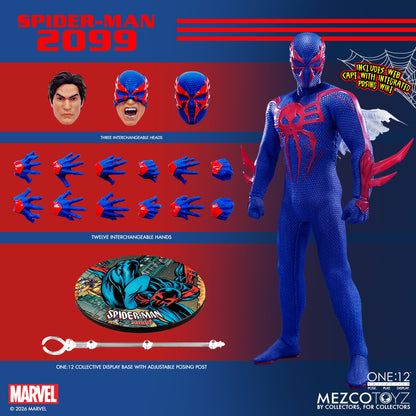 Mezco One 12 Collective Spider Man 2099 1/12 Scale Marvel Action Figure Box content